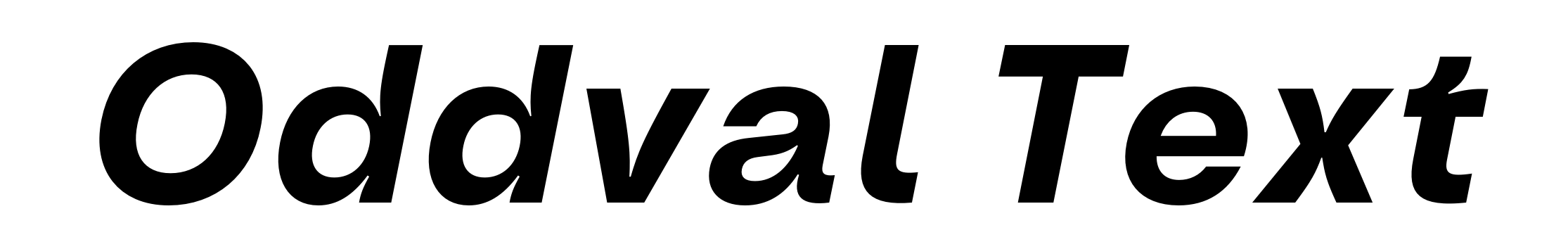 Oddval Text